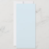 Moderne elegante Blue Boys Taufe Einladung (Rückseite)