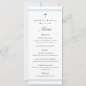 Moderne elegante Blue Boys Taufe Einladung (Vorderseite)