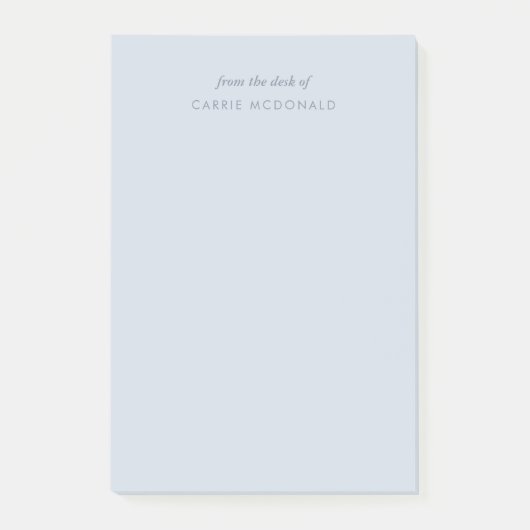 Moderne elegante Blue Custom Post-it Notes Klebezettel (Vorderseite)