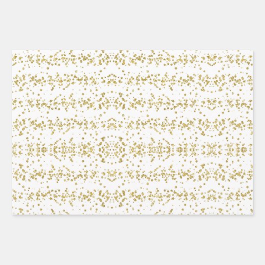 Moderne Elegante Blue Gold Weihnachten Geschenkpapier Set (Vorderseite 3)