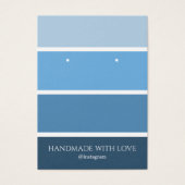 Moderne, elegante Blue Stripes Palette Earring Car (Vorderseite)