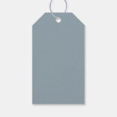 Moderne Elegante Blue Wedding Willkommen Geschenkanhänger (Rückseite)