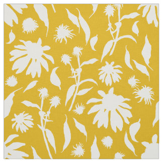 Moderne, elegante Blume aus schwarzgelbem Kon Stoff