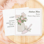 Moderne elegante Blume Blossom Florist Quadratische Visitenkarte