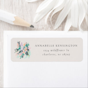 Moderne elegante Blume Bouquet Rücksendeadresse