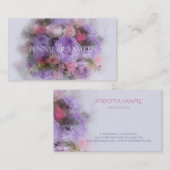 Moderne elegante Blume der Ölfarben Art Template Visitenkarte (Vorne/Hinten)