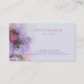 Moderne elegante Blume der Ölfarben Art Template Visitenkarte (Rückseite)