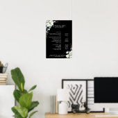 Moderne, elegante Blume, Preisliste Poster (Heimbüro)