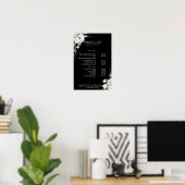 Moderne, elegante Blume, Preisliste Poster (Heimbüro)