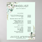 Moderne, elegante Blume, Preisliste Poster (Vorne)