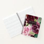 Moderne Elegante Blume Schöne Schwangerschaft Gesc Notizblock (Innenseite)