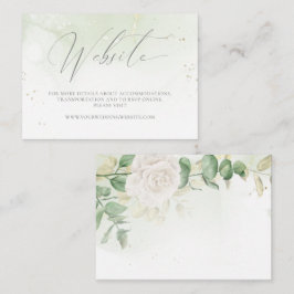 Moderne elegante Blumengrün-Website Hochzeiten Begleitkarte