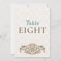 Moderne elegante Blumengruß-Hochzeitstisch-Nummer