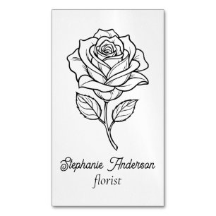Moderne elegante Blumenmuster Florist Magnetische Visitenkarte