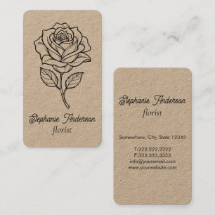 Moderne elegante Blumenmuster Florist Visitenkarte