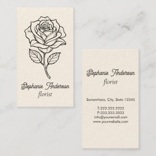 Moderne elegante Blumenmuster Florist Visitenkarte