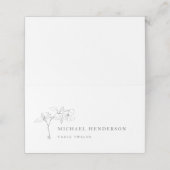 Moderne Elegante Blumenstrasse Kunst, Dichtung und Platzkarte (Außenseite Aufgefaltet)