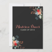 Moderne Elegante Blumenstube Einladungen (Rückseite)