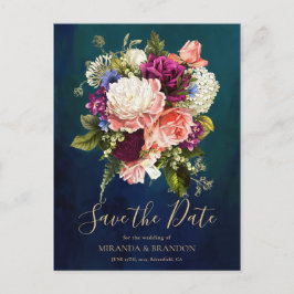 Moderne elegante Blumenzwiebelblume Smaragdgrün-Ho Ankündigungspostkarte