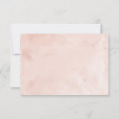 Moderne elegante Blush Bloral Wedding RSVP (Rückseite)