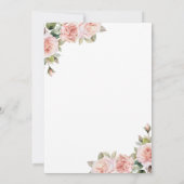 Moderne Elegante Blush Rose Foto Hochzeit Einladung (Rückseite)
