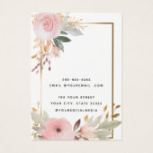 Moderne, elegante Boho Bläserenkarte (Rückseite)