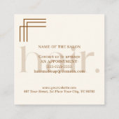 Moderne elegante Boho Brown Beauty Discount Card Rabattkarte (Rückseite)