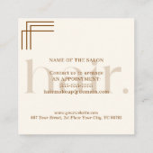 Moderne elegante Boho Brown Beauty Discount Card Rabattkarte (Rückseite)