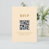 Moderne elegante Boho Wedding Typografy RSVP Card Karte (Stehend Vorderseite)