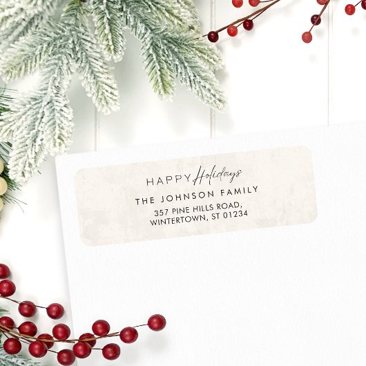 Moderne Elegante Boho Weihnachts-Rücksendeadresse