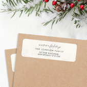 Moderne Elegante Boho Weihnachts-Rücksendeadresse