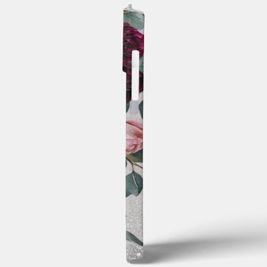 Moderne, elegante Bordeaux-Rosa Case-Mate iPhone Hülle (Rückseite / Links)