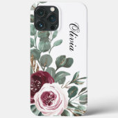 Moderne, elegante Bordeaux-Rosa Case-Mate iPhone Hülle (Rückseite)