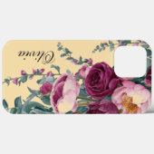 Moderne, elegante Bordeaux-Rosa Case-Mate iPhone Hülle (Rückseite (Horizontal))