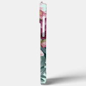 Moderne, elegante Bordeaux-Rosa Case-Mate iPhone Hülle (Rückseite / Links)