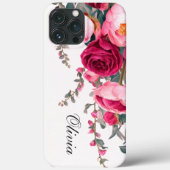 Moderne, elegante Bordeaux-Rosa Case-Mate iPhone Hülle (Rückseite)
