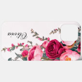 Moderne, elegante Bordeaux-Rosa Case-Mate iPhone Hülle (Rückseite (Horizontal))