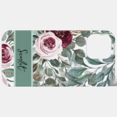 Moderne elegante bordeauxfarbene Rose Blume Case-M Case-Mate iPhone Hülle (Rückseite (Horizontal))