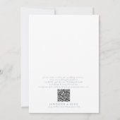 Moderne elegante botanische Blätter QR Code Weddin Einladung (Rückseite)
