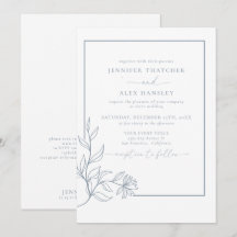 Moderne elegante botanische Blätter QR Code Weddin