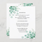 Moderne elegante Botanische Grüne Karte (Vorne/Hinten)