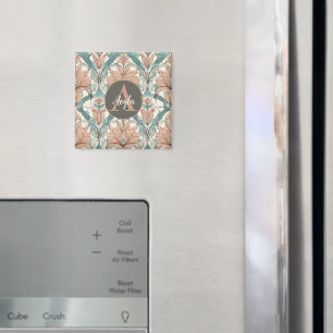 Moderne elegante botanische Rosa Blütendach Magnet