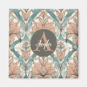 Moderne elegante botanische Rosa Blütendach Magnet (Vorne)