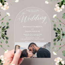 Moderne Elegante Bottom Foto Calligraphy Wedding