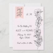 Moderne Elegante Branch Hochzeit Einladung (Vorderseite)