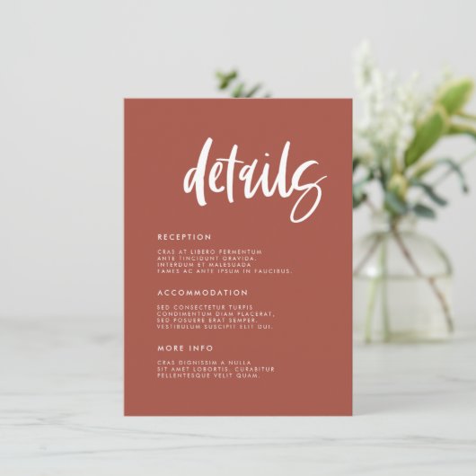 Moderne, elegante Brauereidetails Begleitkarte (Stehend Vorderseite)