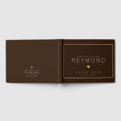 moderne, elegante Braun-Hochzeit Gästebuch (Voll)