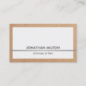 Moderne elegante braune Imitate Silberberater Visitenkarte (Vorderseite)