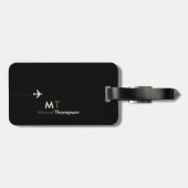 moderne, elegante braune Luft Gepäckanhänger (Rückseite horizontal)