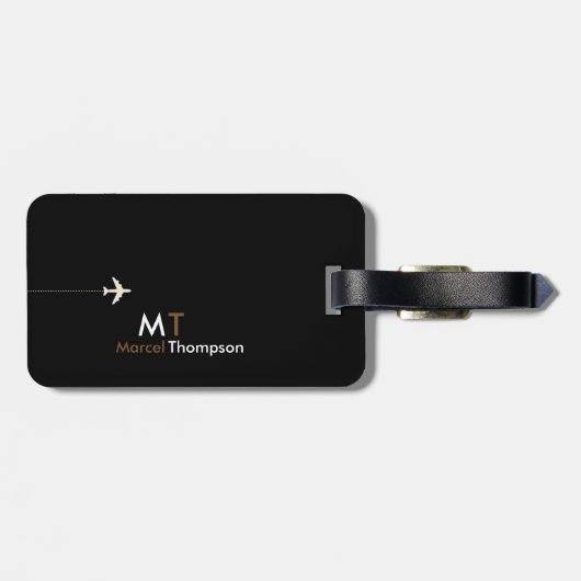 moderne, elegante braune Luft Gepäckanhänger (Rückseite horizontal)